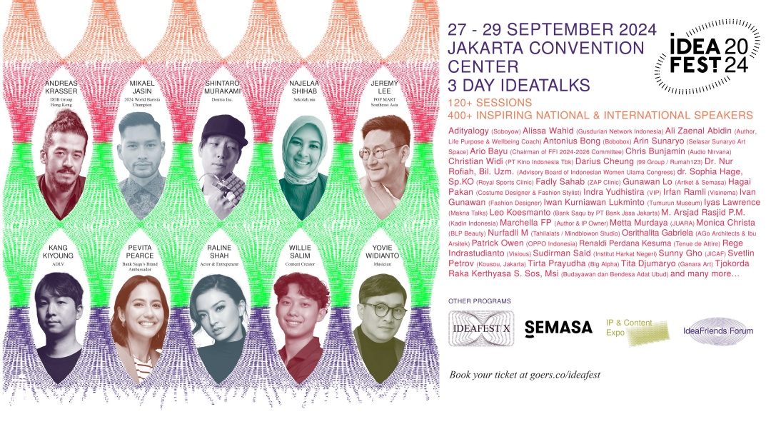 400 Pembicara Nasional dan Internasional Siap Hadir di IdeaFest 2024
