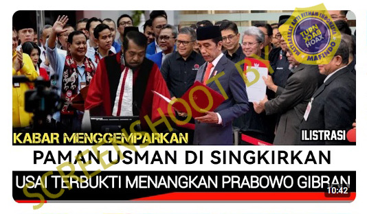 [HOAKS atau FAKTA]: Anwar Usman Disingkirkan Setelah Prabowo-Gibran Menang