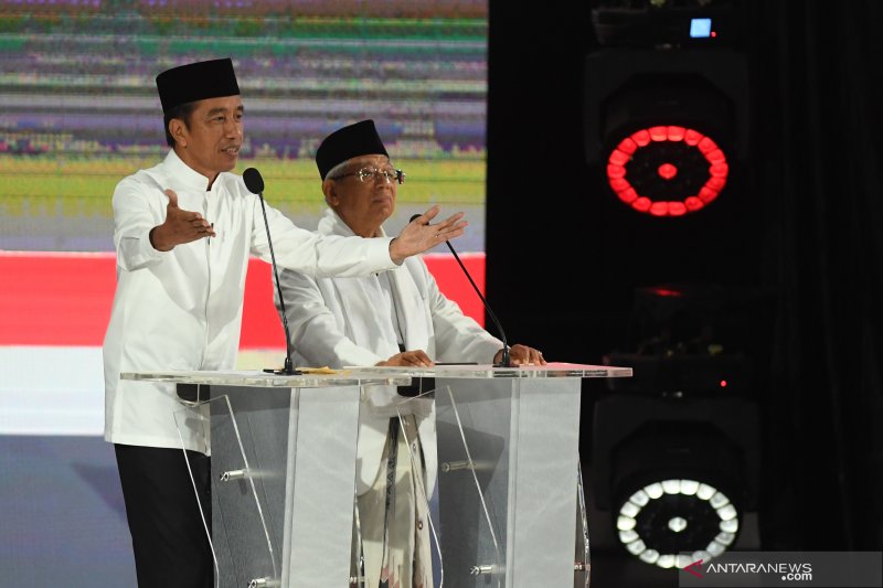 Hasil Exit Poll Poltracking: Jokowi-Ma'ruf 54 Persen Sementara Prabowo-Sandi 46 Persen