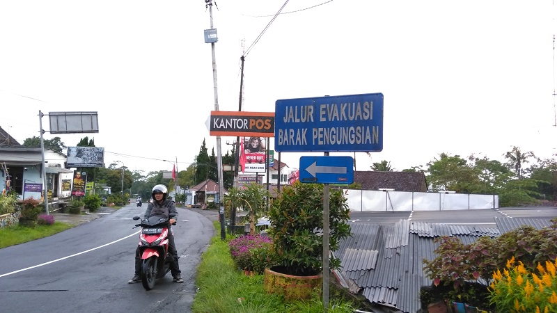 Jalur evakulasi erupsi merapi. (Foto: MP/Teresa Ika).