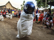 Keseruan Perlombaan Tradisional Meriahkan Peringatan HUT Ke-72 Kemerdekaan RI