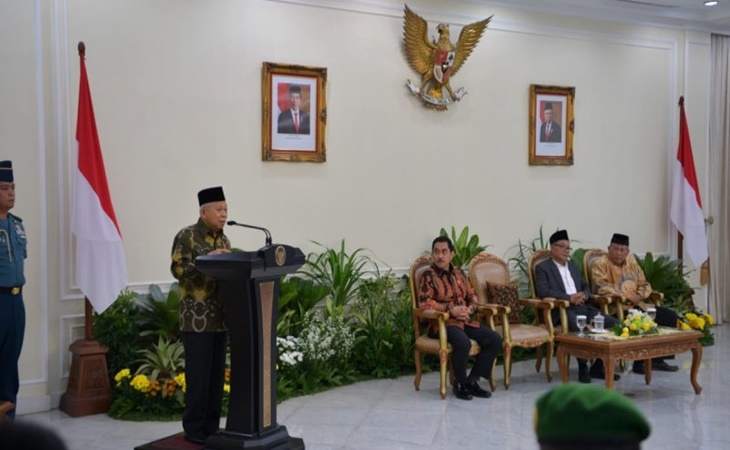 Wapres Kiai Ma'ruf Ingatkan Para Khatib Sampaikan Pesan Khotbah yang Toleran