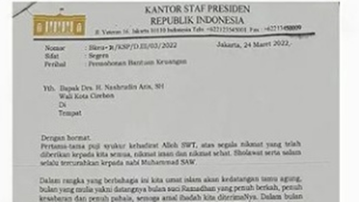 [HOAKS atau FAKTA]: Staf Presiden Minta Dana Rp 800 Juta untuk Kegiatan Puasa