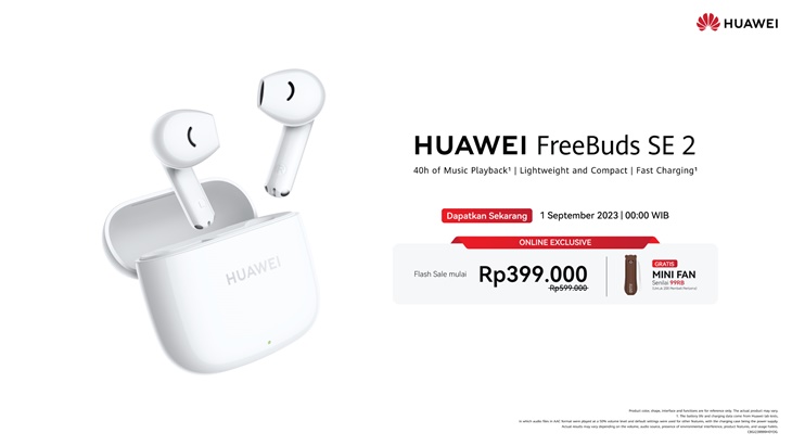 Huawei FreeBuds SE 2 Tahan 40 Jam Pemakaian