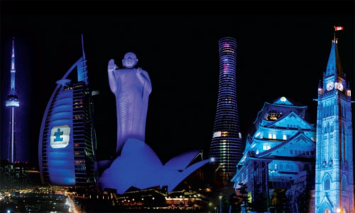 Kampanye Hari Peduli Autisme Sedunia dengan 'Light It Up Blue' 