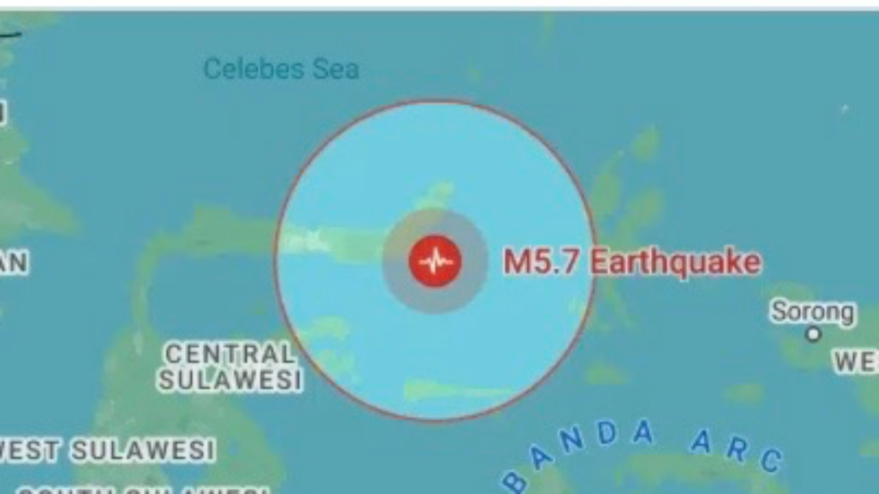 Gempa M 5,7 Guncang Bolaang Mongondow, Dipicu Pergeseran Lempeng di Dasar Laut Muluku