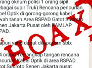 Beredar Hoaks Oknum Polisi Terlibat Pencurian Kabel Optik di RSPAD Gatot Subroto