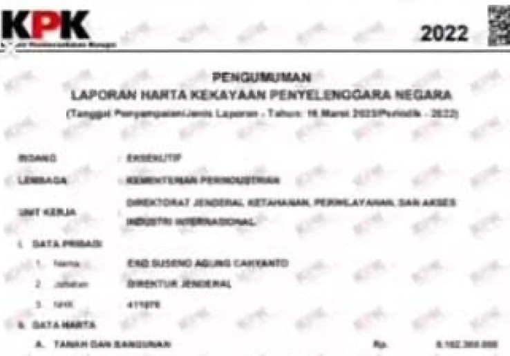 Dugaan Penyalahgunaan Wewenang, Sekjen Kemenperin Dilaporkan ke KPK dan Mensesneg