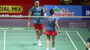 Langkah Ganda Campuran Indonesia Rinov/Pitha Terhenti di Indonesia Open 2024
