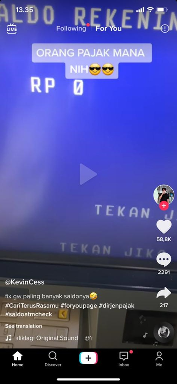 Viral di TikTok, Pria ini Pamer Saldo ATM Rp 11 Triliun