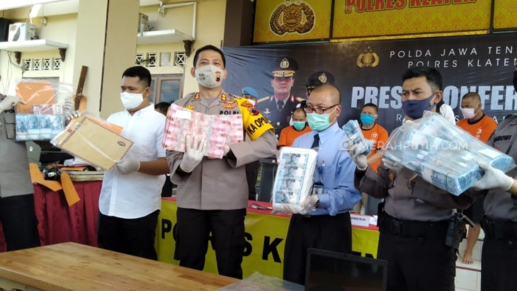 Polres Klaten Bongkar Sindikat Pembuatan Uang Palsu Setengah Miliar