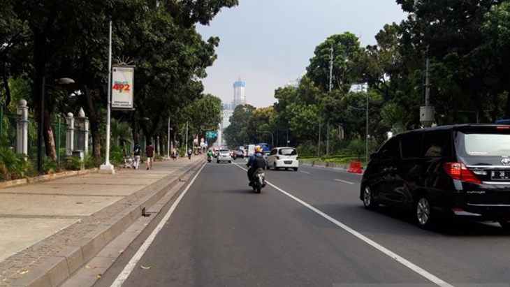 Dampak kerja dari rumah lalu lintas di Jakarta lancar