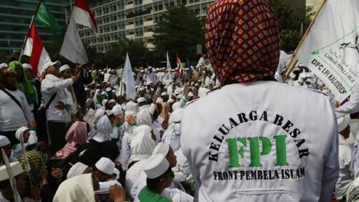 Massa Front Pembela Islam (FPI) dalam sebuah aksi di Jakarta. (Foto: ANTARA)