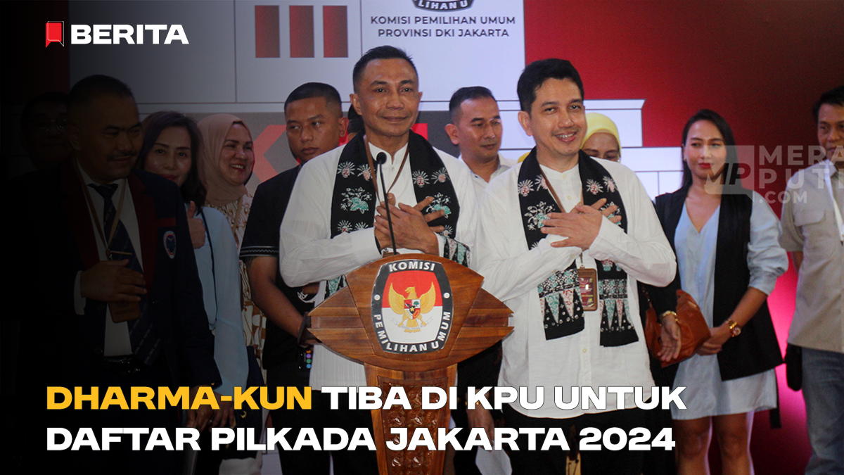 Dharma-Kun Tiba di KPU untuk Daftar Pilkada Jakarta 2024