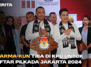 Dharma-Kun Tiba di KPU untuk Daftar Pilkada Jakarta 2024