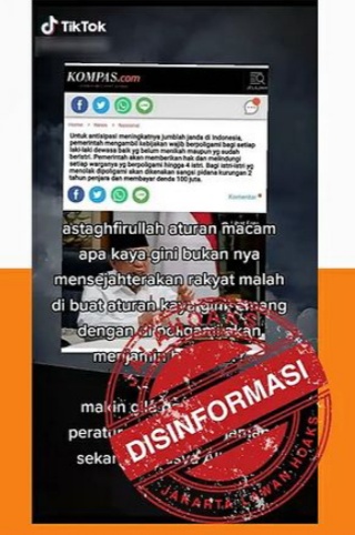 Tangkapan layar hoaks. 