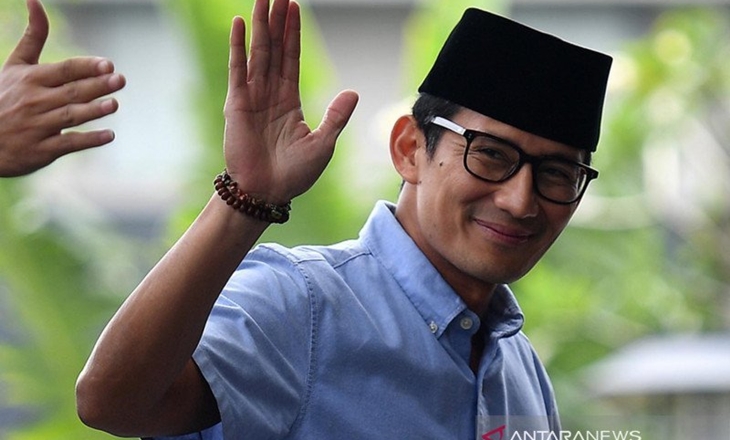 Menteri Pariwisata dan Ekonomi Kreatif Sandiaga Uno. ANTARA FOTO/Sigid Kurniawan/rwa.