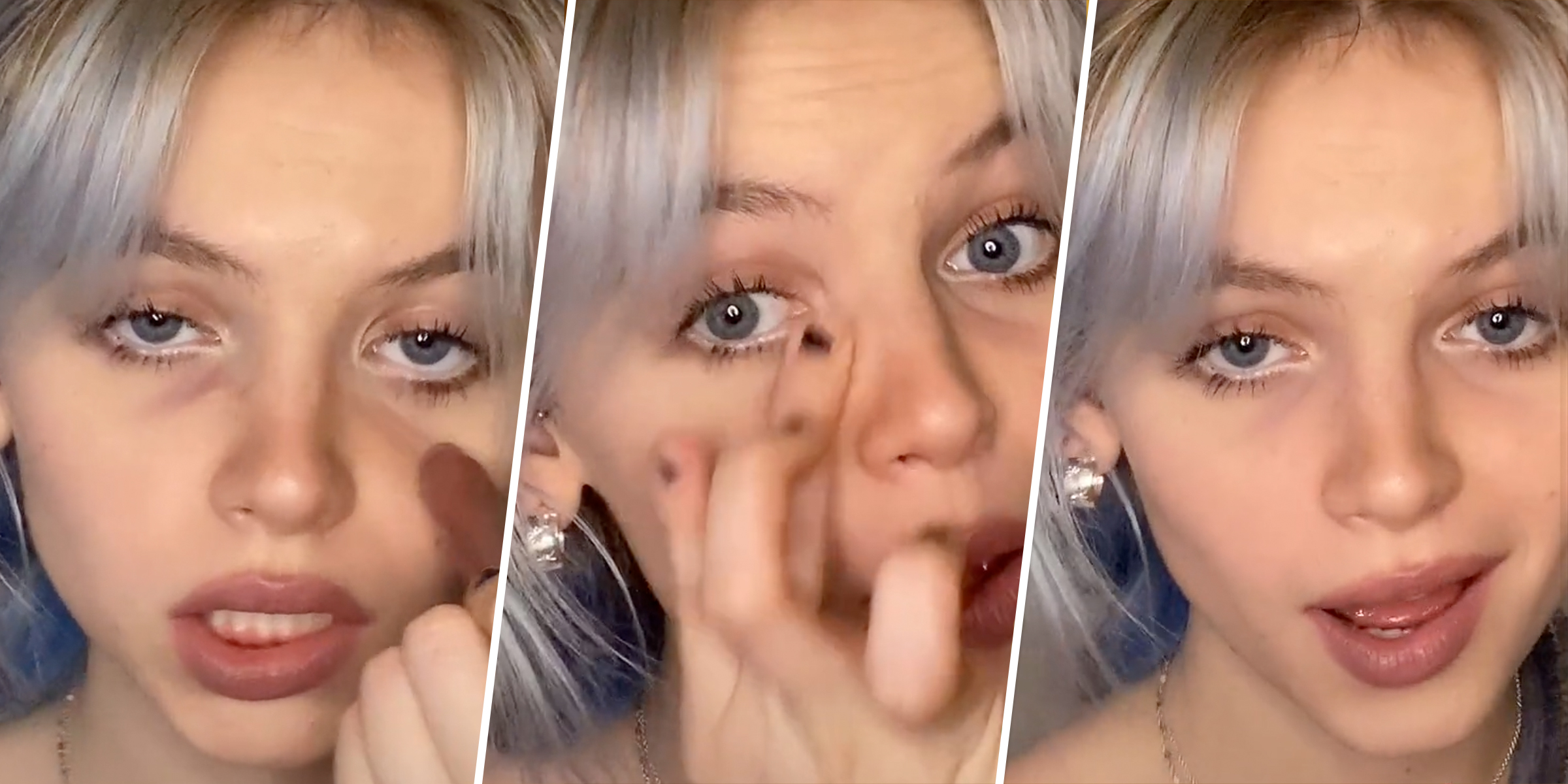TikTok tren under-eye makeup. (Foto TikTok/sarathefreeelf)