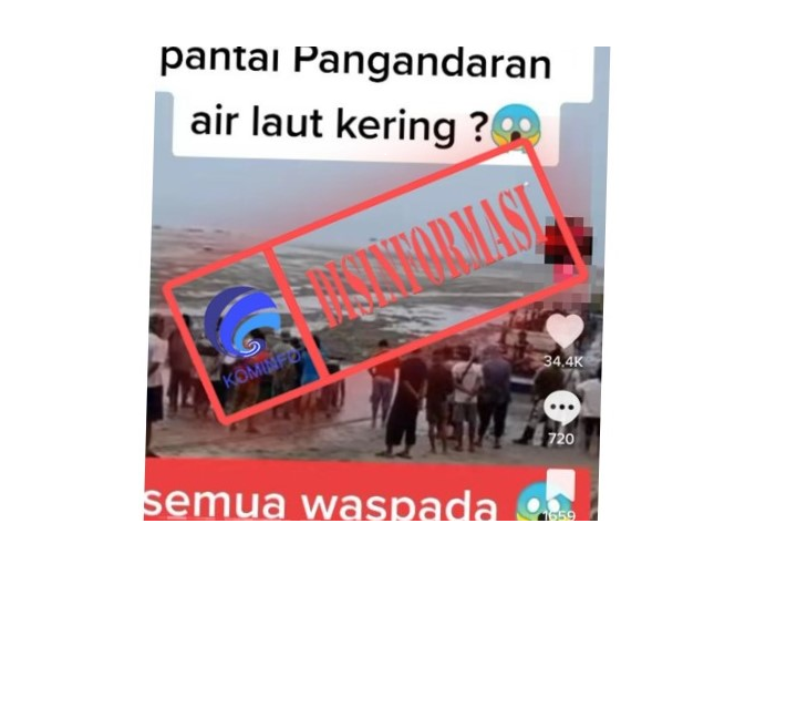 [HOAKS atau FAKTA]: Akibat Gempa di Cianjur, Pantai Pangandaran Surut