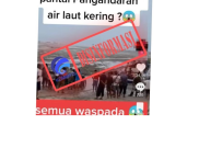 [HOAKS atau FAKTA]: Akibat Gempa di Cianjur, Pantai Pangandaran Surut