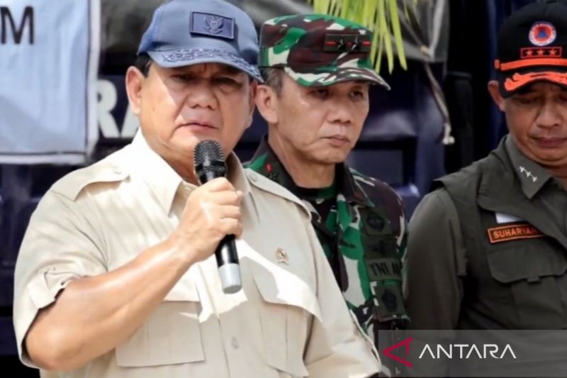 Prabowo Memonitor Progres Percepatan Penanganan Bencana Banjir Lahar Dingin