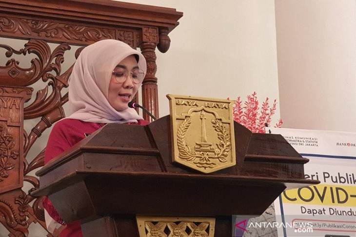 Kepala Bidang Sumber Daya Kesehatan Dinas Kesehatan DKI Jakarta Ani Ruspitawati di Balai Kota, Jumat (6/3/2020). (ANTARA/Livia Kristianti)