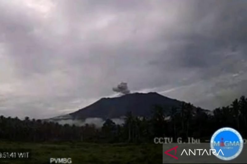 Pagi Ini Gunung Ibu di Halmahera Alami 2 Kali Erupsi