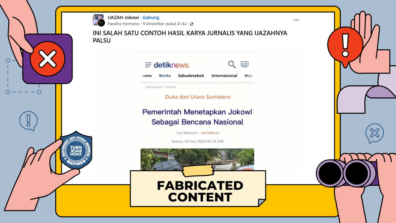 [HOAKS atau FAKTA]: Jokowi Ditetapkan sebagai Bencana Nasional oleh Pemerintah