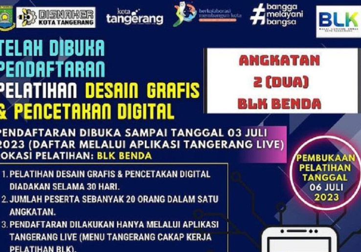BLK Kota Tangerang Buka Kelas Desain Grafis dan Percetakan Digital 