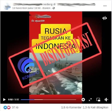 [HOAKS atau FAKTA]: Putin Kirim Senjata Tempur Dukung Indonesia