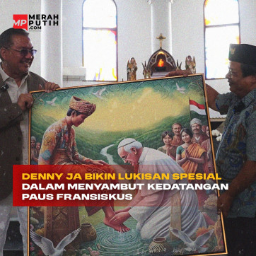 Denny JA Bikin Lukisan Spesial Dalam Menyambut Kedatangan Paus Fransiskus