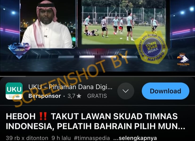[HOAKS atau FAKTA]: Pelatih Bahrain Mundur Takut Ketemu Timnas Indonesia