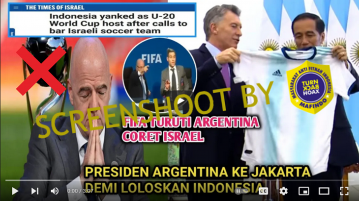 [HOAKS atau FAKTA]: Israel Terciduk Sogok FIFA, Indonesia Ikut Piala Dunia U-20