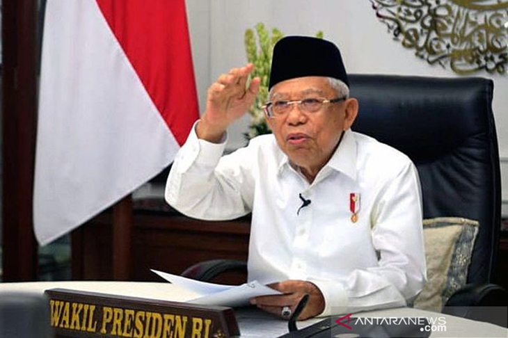 Wakil Presiden (Wapres) K.H. Ma&rsquo;ruf Amin. ANTARA/HO-SM/RJP-BPMI Setwapres/pri.