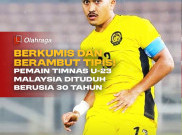 Berkumis dan Berambut Tipis Pemain Timnas U-23 Malaysia Dituduh Berusia 30 Tahun