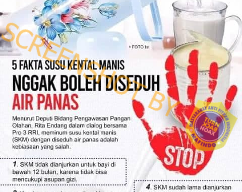 [Hoaks atau Fakta]: Susu Kental Manis Tidak Boleh Diseduh Air Panas