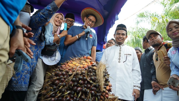 Sandiaga Uno saat di Bengkalis. (BPN)