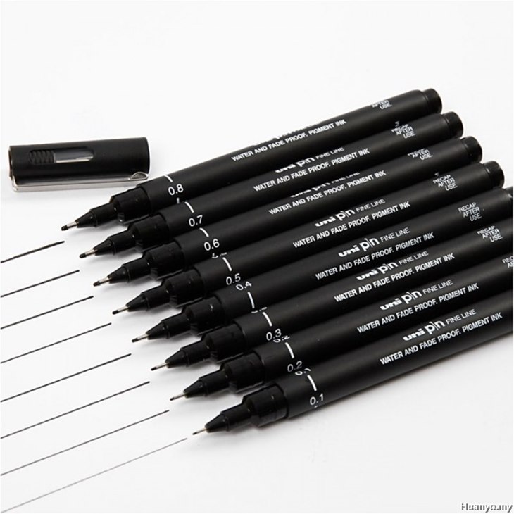 drawing pen uni pin drawing