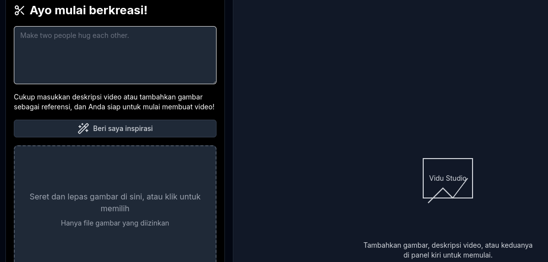 Cara edit video tren dipeluk AI