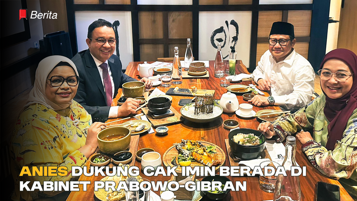 Anies Dukung Cak Imin Berada di Kabinet Prabowo-Gibran