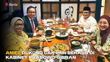 Anies Dukung Cak Imin Berada di Kabinet Prabowo-Gibran