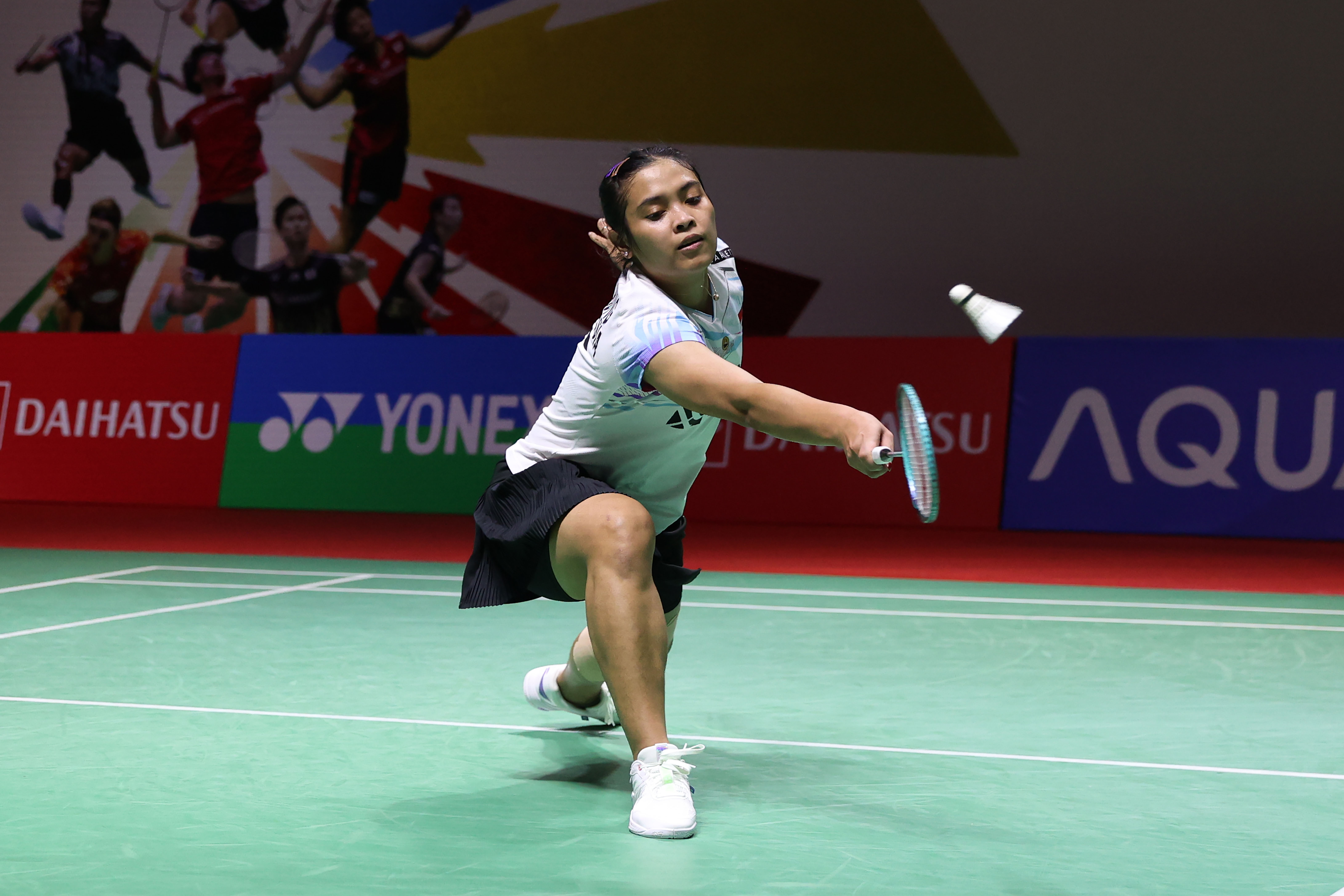 Gregoria tak mampu mengatasi perlawanan Nozomi Okuhara