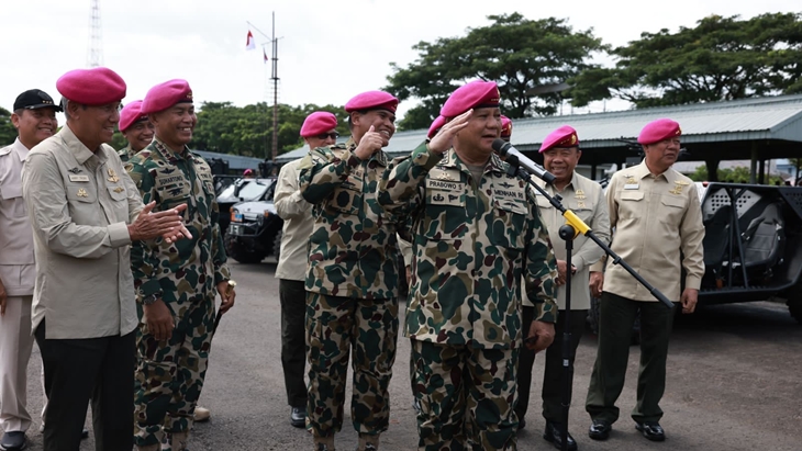 Prabowo Ungkap Korps Marinir Miliki Sejarah Gemilang untuk RI