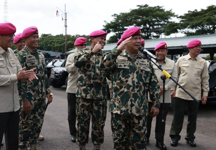 Prabowo Ungkap Korps Marinir Miliki Sejarah Gemilang untuk RI
