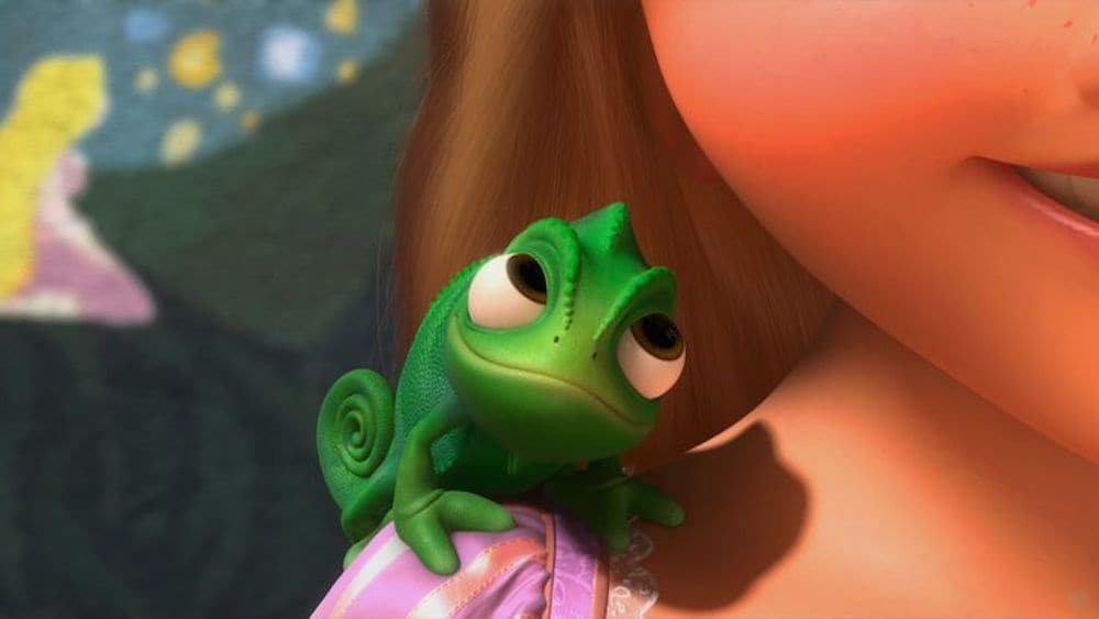 Pascal, teman baik Rapunzel di film Tangled. (Foto Oh My Disney)