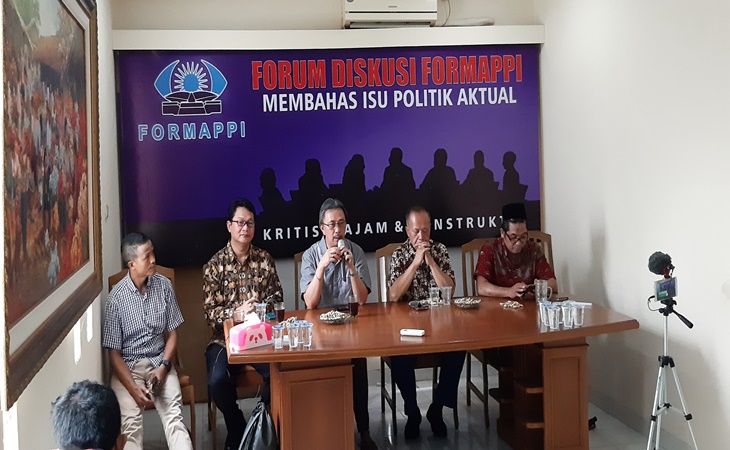 Diskusi bedah DPR periode 2019-2024 di Kantor Formappi Jakarta