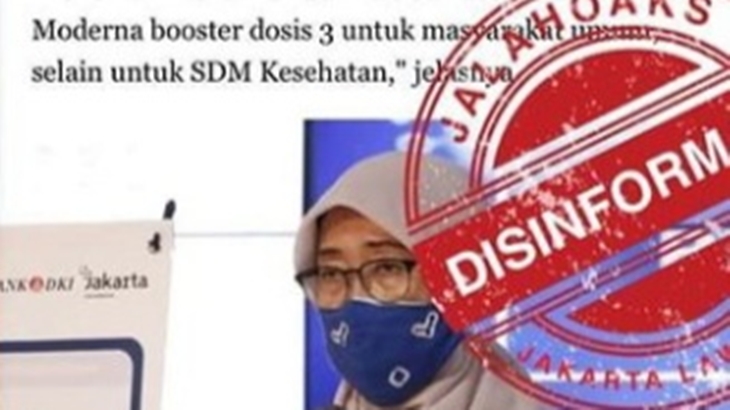 [HOAKS atau FAKTA]: Moderna Vaksin Ketiga untuk Masyarakat Umum