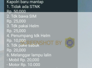 [HOAKS atau FAKTA]: Biaya Tilang Terbaru