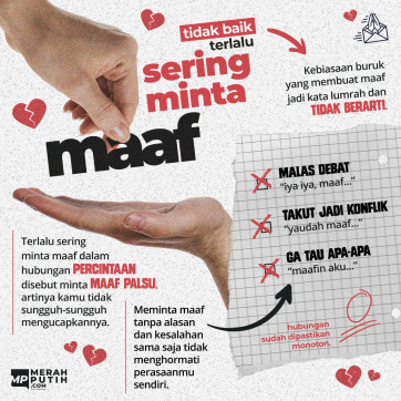 Tidak Baik Terlalu Sering Minta Maaf