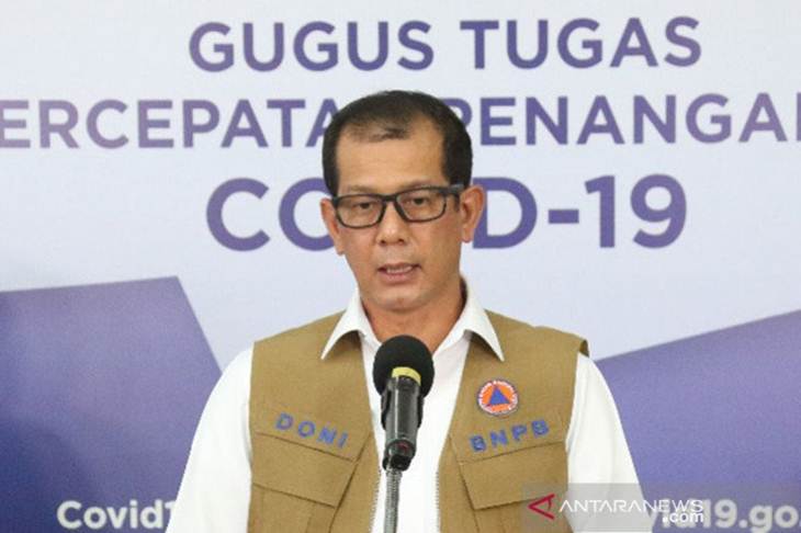 Ketua Gugus Tugas Percepatan Penanganan COVID-19 Doni Monardo saat memberikan keterangan di Media Center Gugus Tugas, Graha BNPB, Jakarta, Rabu (6/5/2020). ANTARA/Humas BNPB/M Arfari Dwiatmodjo/pri.